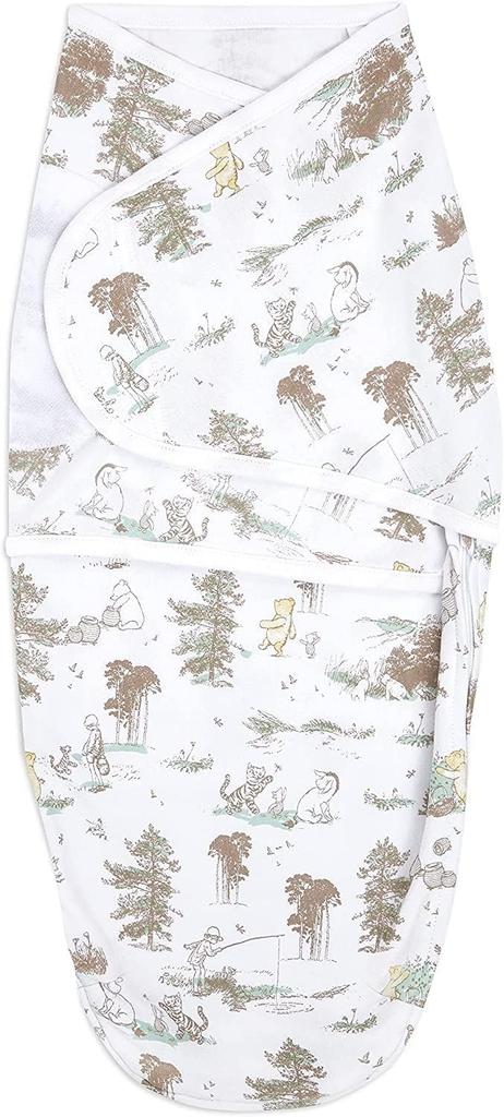 aden anais essentials anais Wrap Swaddle Winnie the Pooh Hundred Acre Woods Disney Hip Dysplasia Association Easy to Put Nighttime Cry Baby