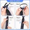 [BetterJonny] [Set of 5] One-touch ties, approximately 48cm long, adjustable men's ties with zippers, 3-second fastening, no tying required, easy