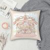Pastel Circus Carousel Square Pillowcase Polyester Linen Velvet Printed Zip Decor Throw Pillow Case Home Cushion Cover 45x45