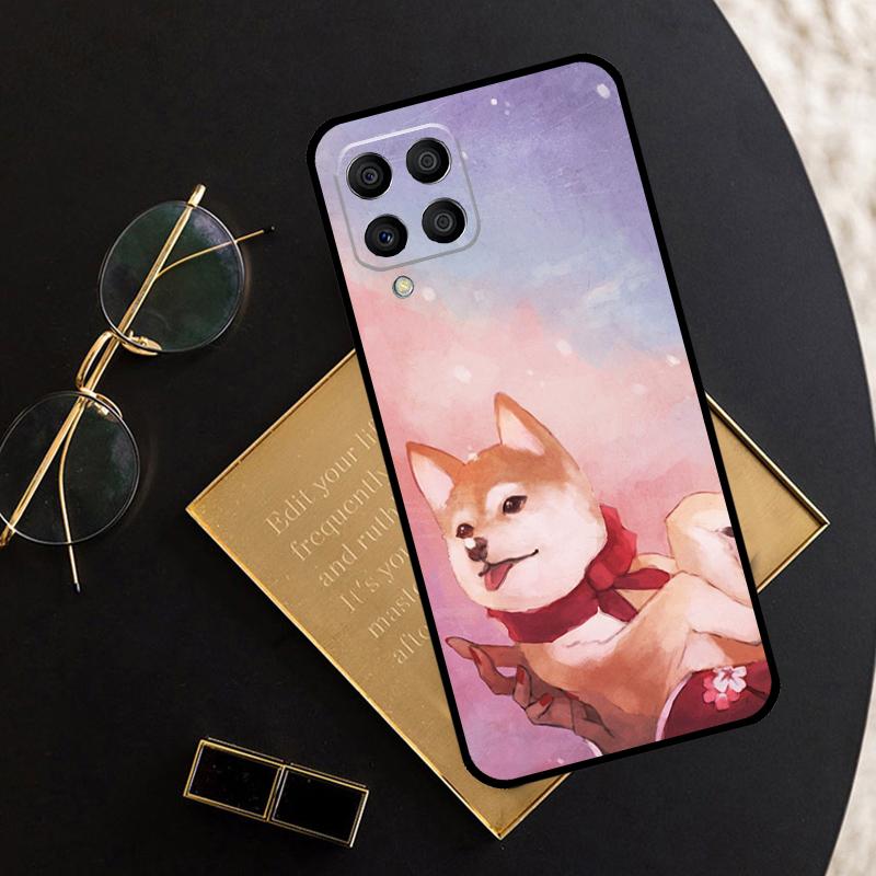 Shiba Inu Cute Cartoon Art For Samsung Galaxy M06 M16 M12 M13 M14 M15 M35 M55 M34 M54 M33 M53 M21 M31 M11 M32 M52 Case