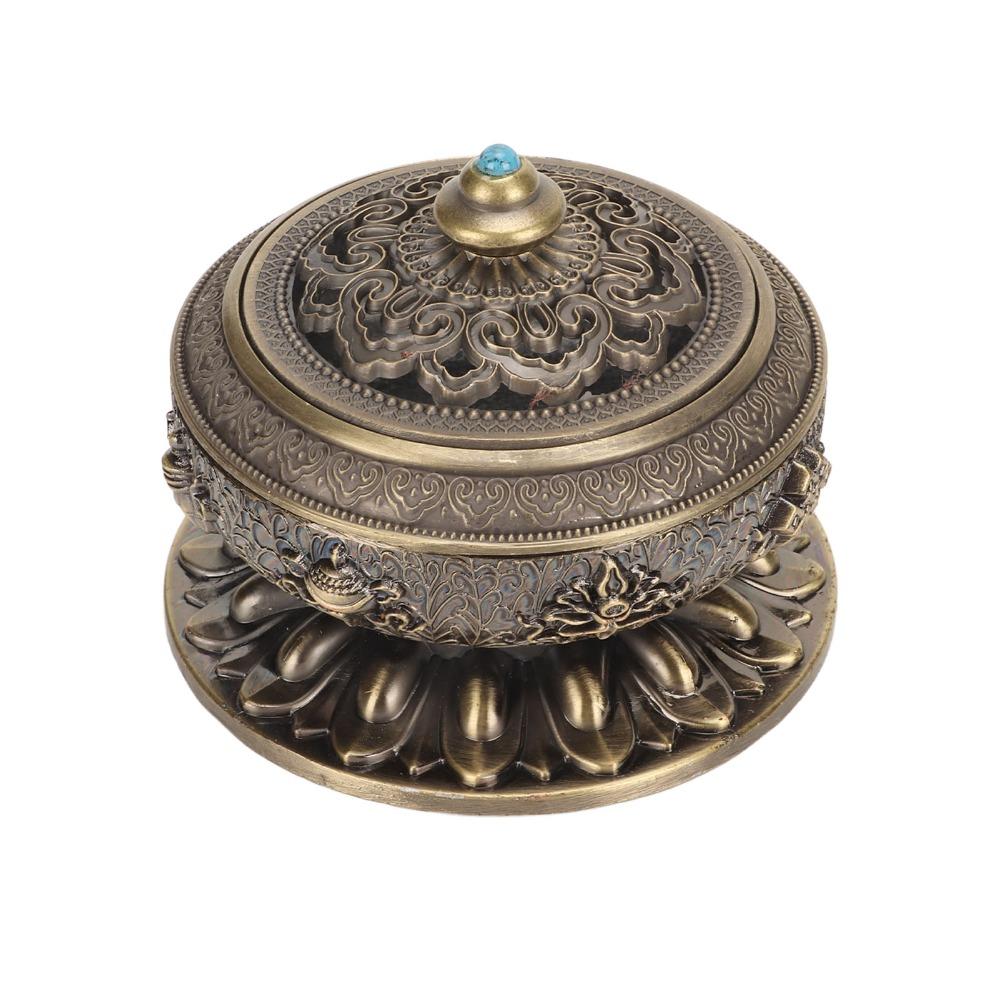2pcs Zinc Alloy Incense Cone Holder Bronze Lotus Incense Bowl Metal Incense Burner For Tea Ceremony