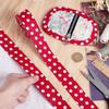 PH PandaHall 10.9 Yards/10m Single Fold Bias Tape Red White Polka Dot Ribbons 1.18"/ 30mm Polyester Single Fold Binding for Sewing Piping Binding