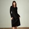 Chuyu Women's 2025 Winter Polo Neck Knit Dress