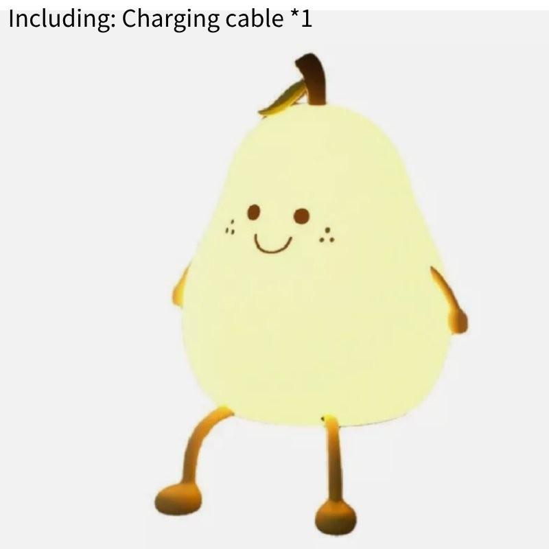 

Colorful Pear Shaped Led Night Light Usb Table Lamp Change Color Tapping By
