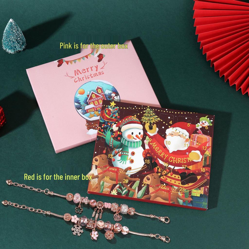 DIY Beaded Bracelet Advent Calendar: Rose Gold Jewelry for Christmas, New Year, Valentine's Day Gifts