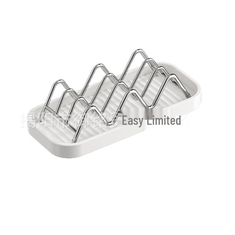 Stainless Steel No-Drain Soap Holder & Kitchen Rack