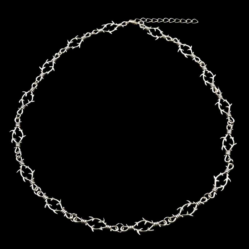 Gothic Punk Chain Necklace For Men And Women With Alloy Metal And Cross Design For Streetwear Fashion