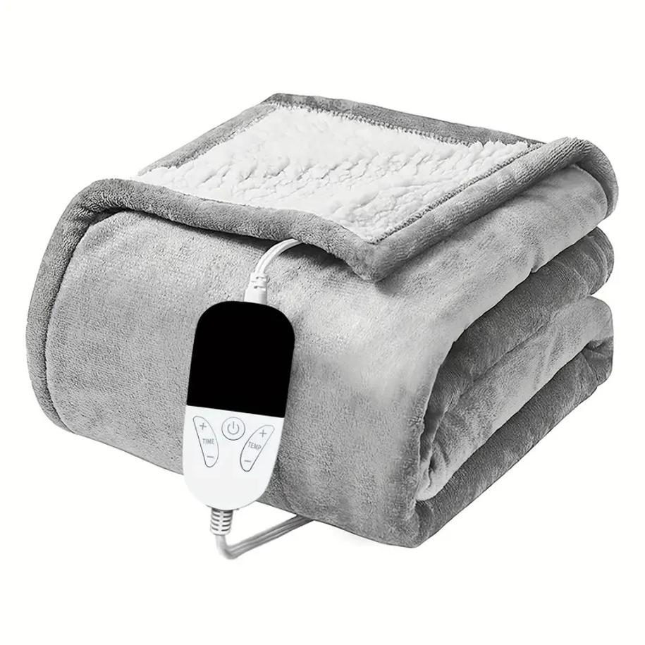 150X180Cm Heated Blanket-Electric Blanket,Soft Heated Throw Blanket With 6 Heating Levels & 4 Hours Auto-Off