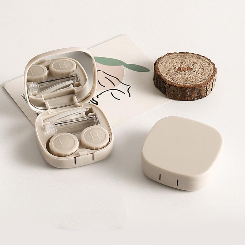 Candy enfärgad kontaktlinsfodral Plastfärgad kontaktlinslåda Bärbar kontaktlinsförvaringslåda Mini Care Box