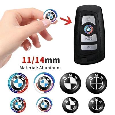 11/14mm Aluminium Bil Fjärrkontroll Nyckel Klistermärke Emblem Auto Tillbehör För Performance F30 F10 E90 F20 E46 E60 E70 E39 E36 E87 E92