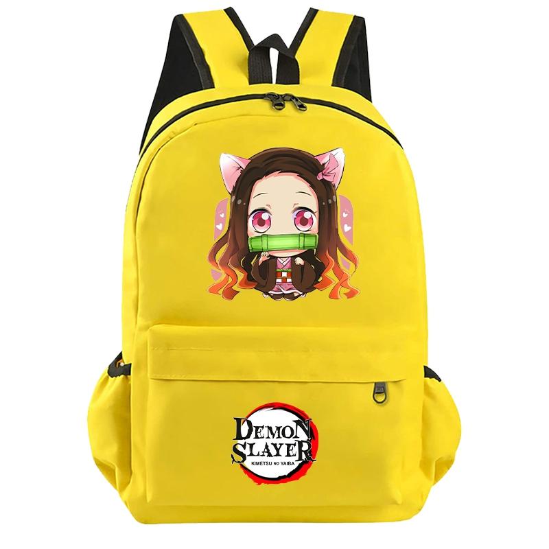 Anime Demon Slayer Backpack for Boy Girl Back To School Bag Large Capacity Backpack Bookbag for Kid Men Women Travel Bag Mochila