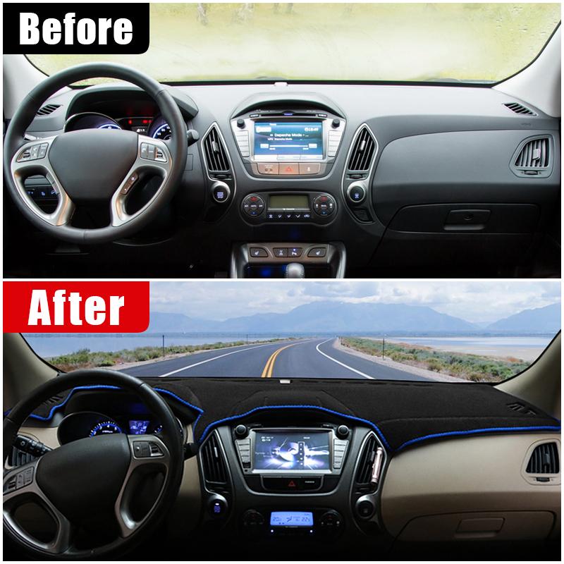 Accesorii auto pentru Hyundai ix35 LM 2010 2011 2012 2013 2014 Husa bordului Evitați panoul de lumină Umbrire de soare Covoare anti-UV Covoare