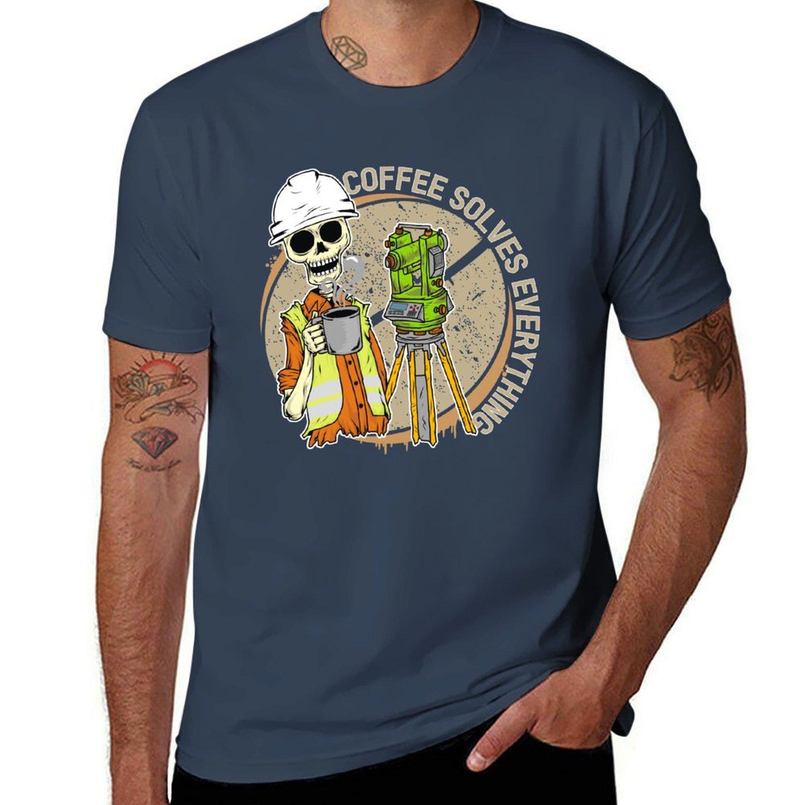 Coffee Solves Everything Tshirt Casual Holiday Short Sleeve Tee S