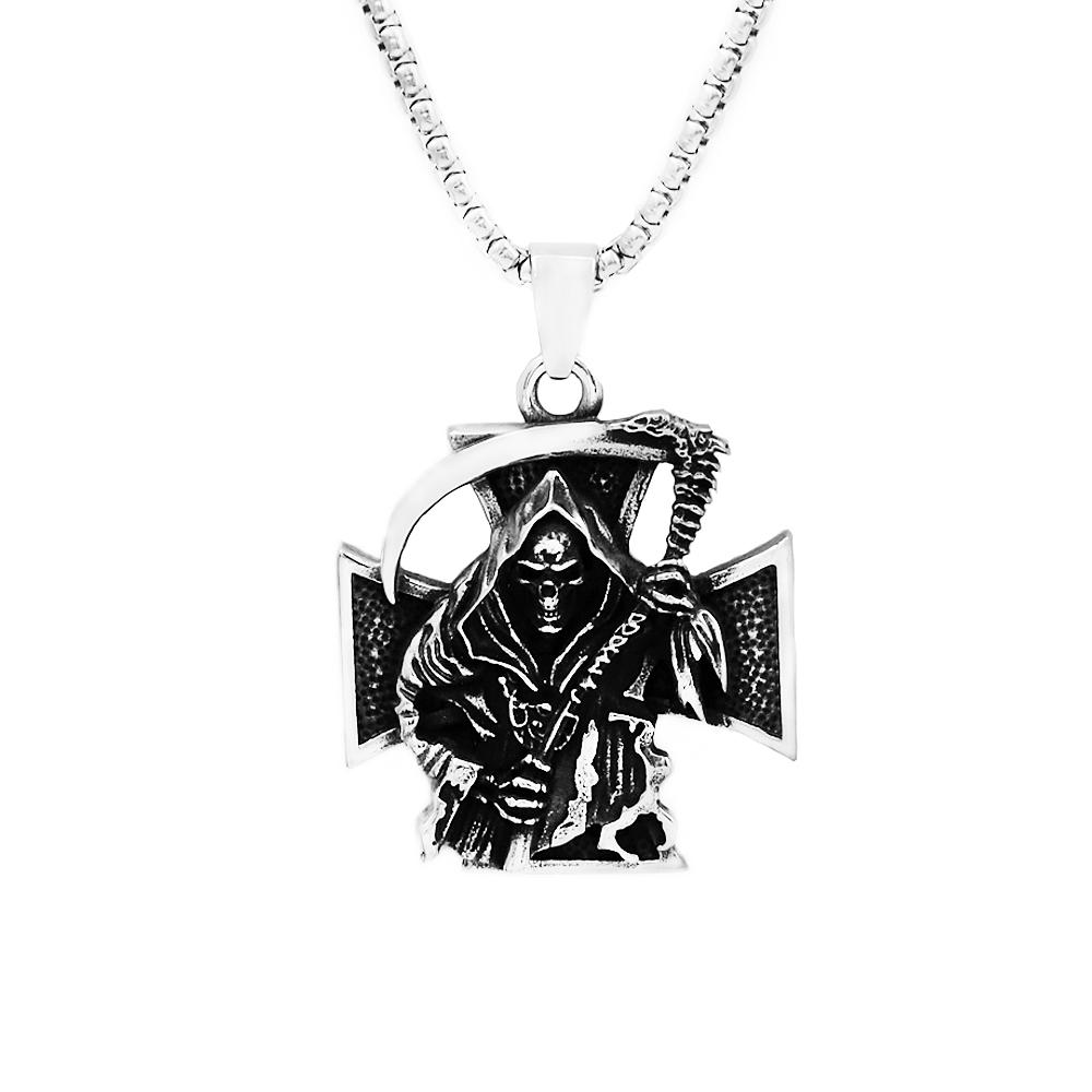 Nordic Vikings Wolf Tooth Pendant Necklace 316L Stainless Steel Hip Hop Rock Fashion Leather Rope Chain Jewelry Gifts