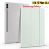 Case for New Samsung Galaxy Tab S10 FE Plus 13.1'' S10 + 12.4 Inch Matte Clear Auto Sleep Tablet Cover with S Pencil Holder