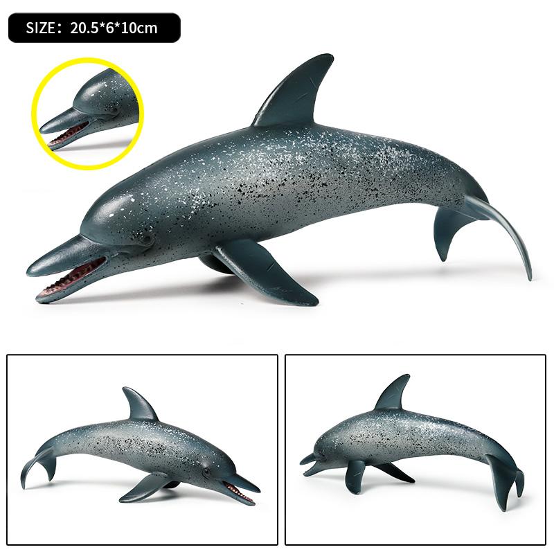 Oenux Ocean Animal Savage Megalodon Beluga Big Shark Orca Sperm Blue Whale Action Figures Sea Life Model Educational Kids Toy