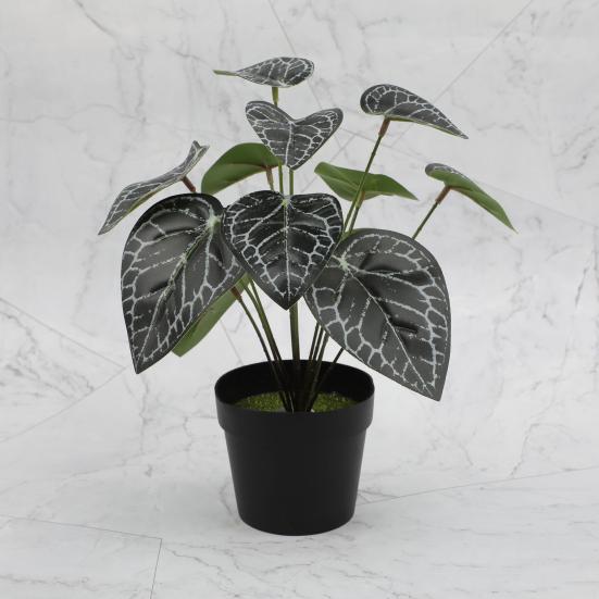 Faux Potted Plant Realistic Artificial Green Plant Long-lasting Potted Monstera Plant