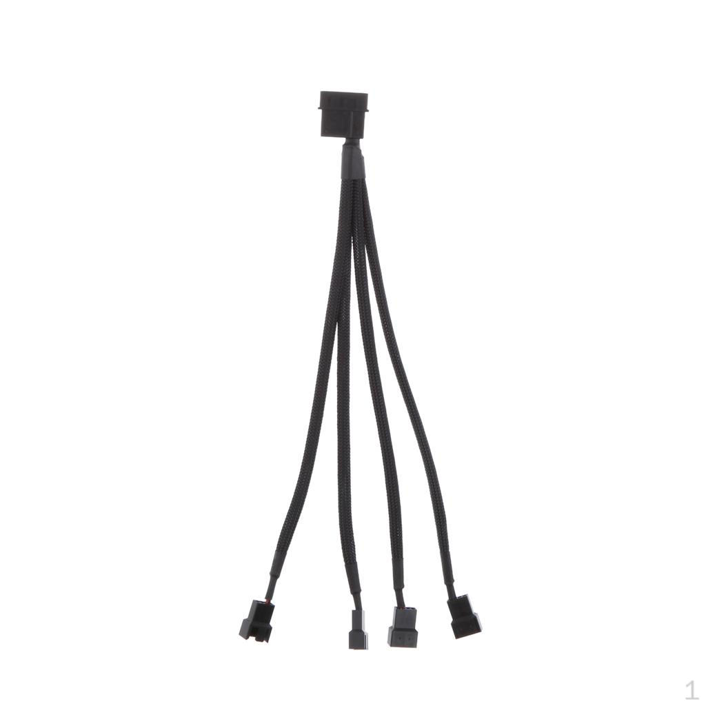 

3/4 Splitter Y Extension Power Cable Sleeved 1 to 4Ports