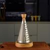 Stainless Steel Multifunctional Conical Grater With Wooden Handle Hand Held Cheese Grater Kitchen Essential