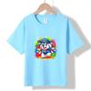 XH08 MINISO 2026 Summer New Printed Cotton Round Neck T-shirt for Children Aged 1-16, Boys and Girls