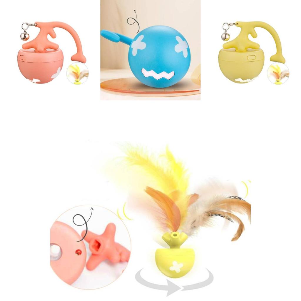 Interactive Led Light Up Fishbone Cat Rolling Ball Toy For Engaging Pet Playtime