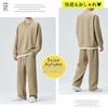 Atkata Autumn Solid Size 2XL Men's Sweatsuit, Color, Stylish, Casual, Stretch, Moisture-Wicking, Quick-Drying, Khaki,