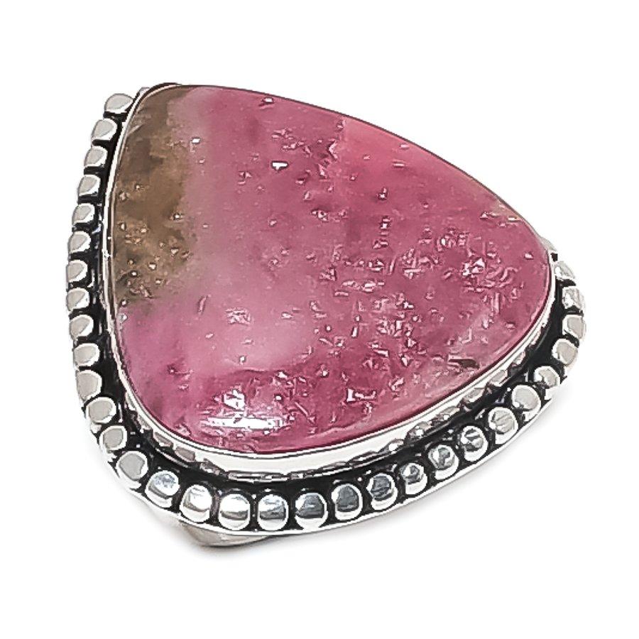 

Rhodochrosite Gemstone Handmade 925 Sterling Silver Jewelry Ring Size 9 g1p27