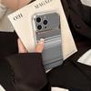 Carbon Fibre Kevlar Texture PC Phone Case For iPhone 17 16 15 14 13 Pro Max Plating Large Window Shockproof Bumper Cover
