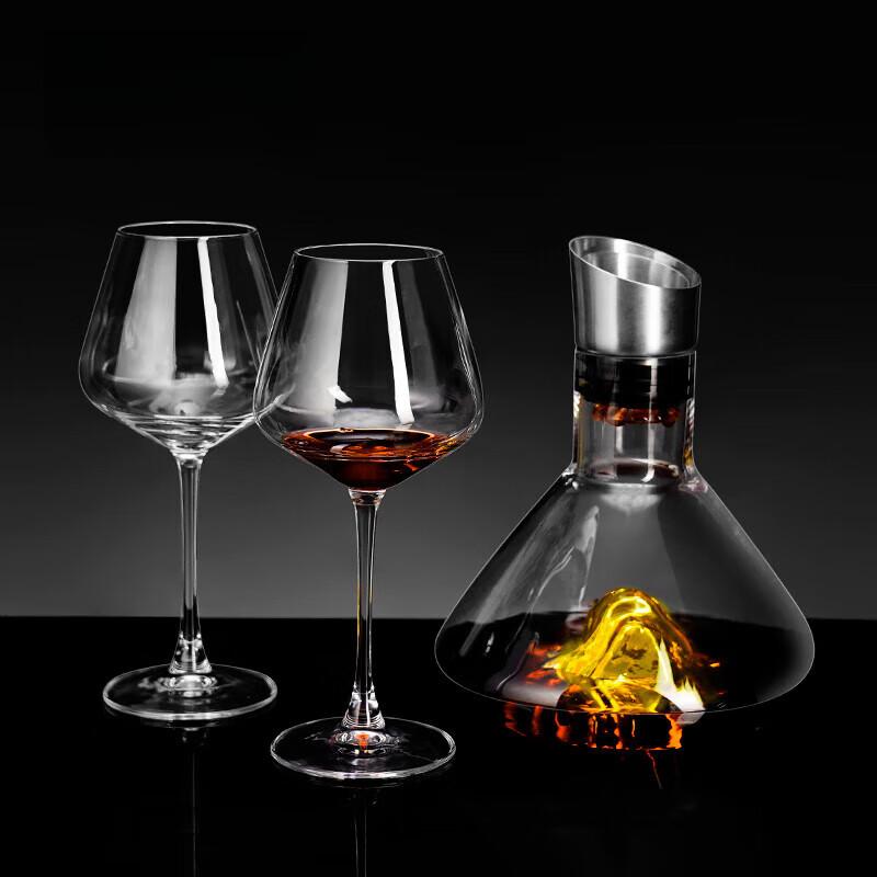 High-end waterfall Jinshan decanter household set light luxury crystal glass red wine glass wine bottle fast