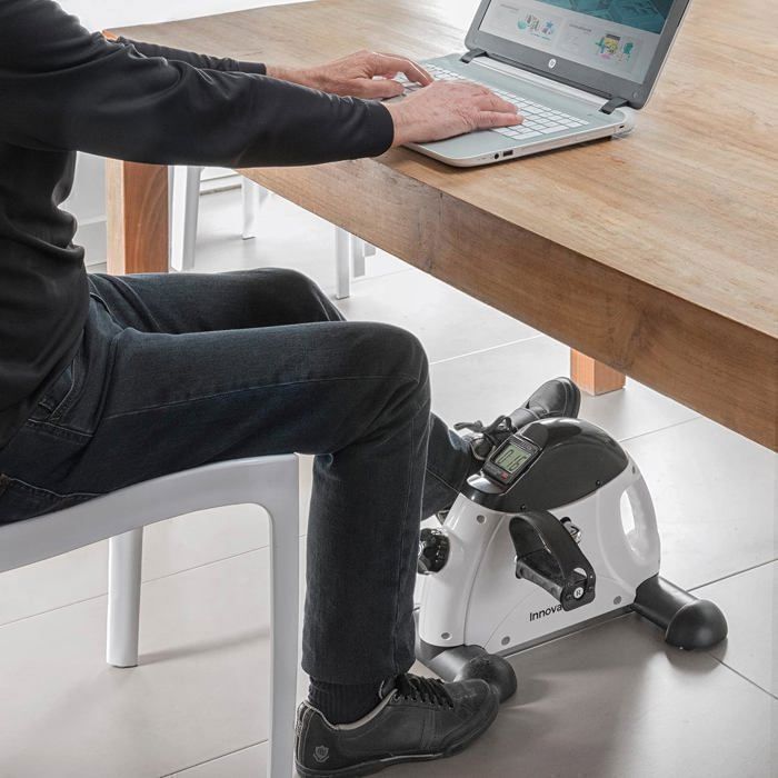 Pédalier - Spin Trainer - Minivélo pour exercices physiques - Compteur numérique LCD - Mixte - Fitness - Adulte