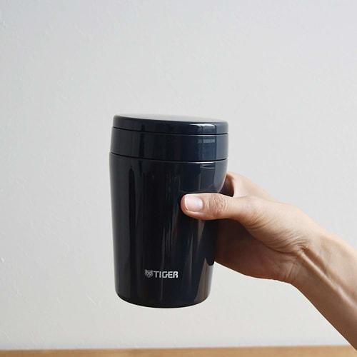 Tiger Vacuum Insulated Soup Jar, 380ml Capacity, Insulated Lunch Box, Wide Mouth, Round Bottom, Indigo Blue, MCL-B038-AI