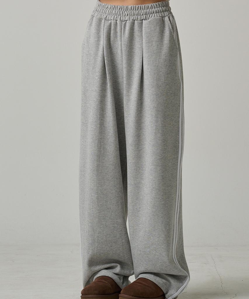 Peideomeonteu [All Seasons Or Brushed Fabric Selection] One-Pleat Track Drawstring Balloon Sweatpants (Type B)