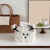 Fashionable Plush Tissue Container Portable and Multifunctional Tissue Storage Case for Household Everyday Use
