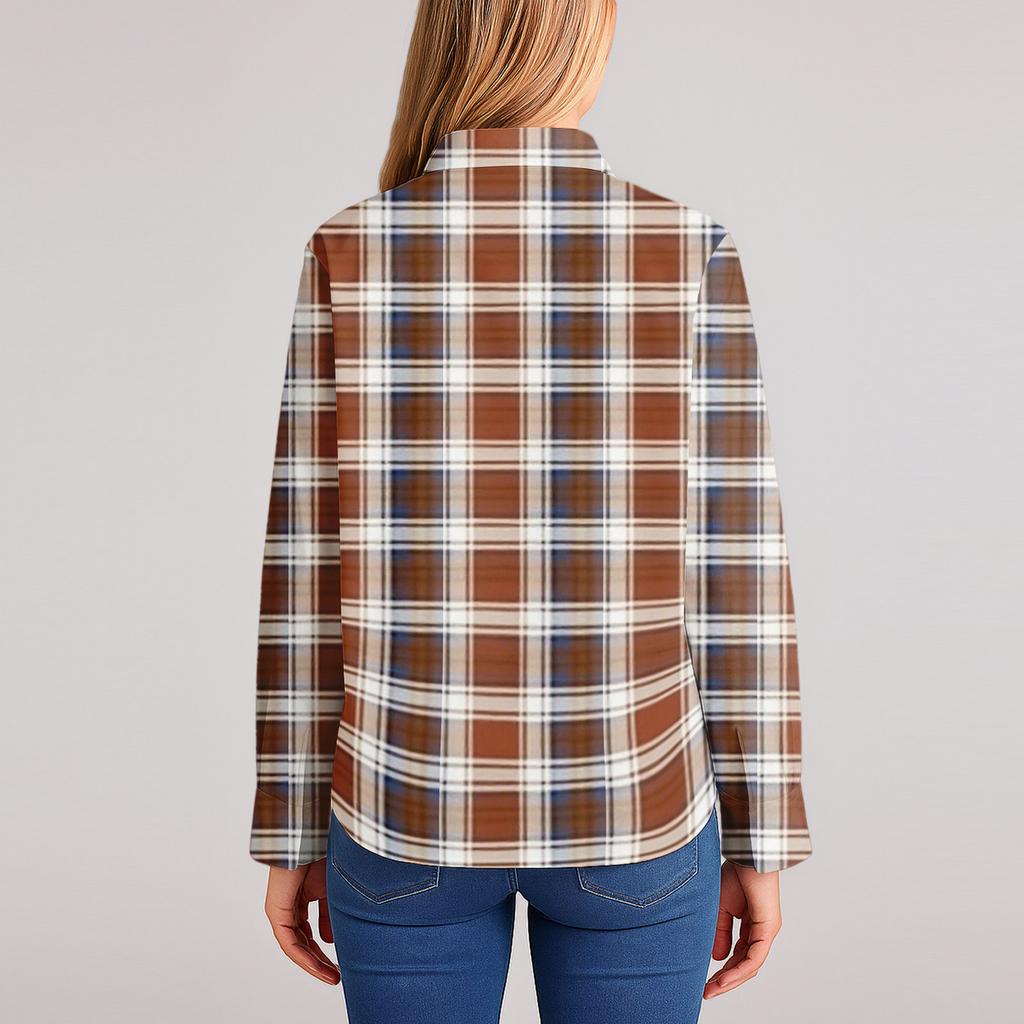 Women's Shirt Blouse Christmas Print Button Long Sleeve Casual Basic Shirt Collar Regular Top