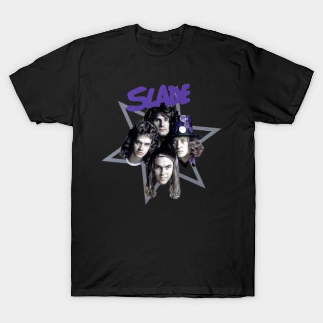 

Men Black Print T-shirt Slade No-Cut Transfer Paper Print Cotton Tshirt - Men s Summer Cotton Graphic Tee S
