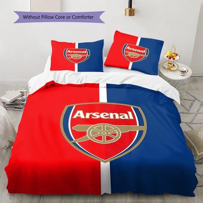 El logo de los Gunners Juego de Colcha Ropa de Cama Funda de Colcha Funda de Almohada Decoración del Hogar Regalo de Cumpleaños (1 * funda nórdica + 2 * fundas de almohada, sin núcleo)