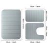 3Pc Sets Bath Mats Non Slip Memory Foam Bathroom Soft Rugs Water Absorption Dry Fast Bath Mat Machine Washable For Home Floor