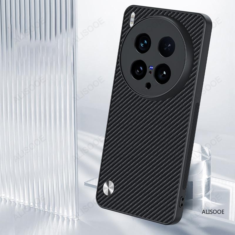 Shockproof Funda for VIVO X200 Ultra Case Luxury Fiber Texture PU Leather Protection Back Cover Capa