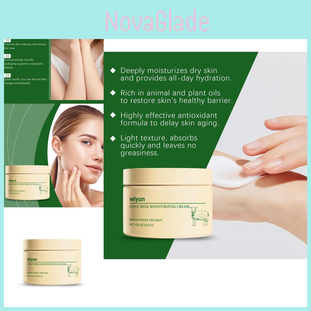 Wiyun Moisturizing Cream With Nourishing Goat Milk For Silky Soft Radiant Skin