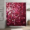 Sequins Shower Curtain Pink Bathroom Decoration Waterproof Decorations for Bathtub, Spa or Pool Area Red White Shimmering Patter