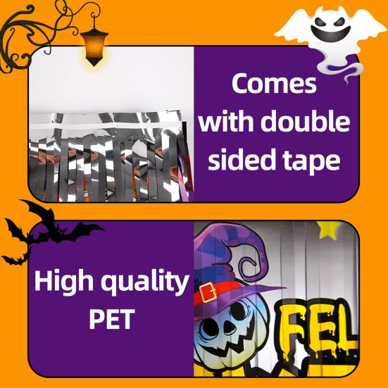 Halloween Banner Horror Party Decor Yard Sign Scary Background Cloth