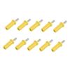 10pcs Banana Plug 4mm Cross Slot Gold Plated Brass Solder Type Connector for Speaker CableYellow