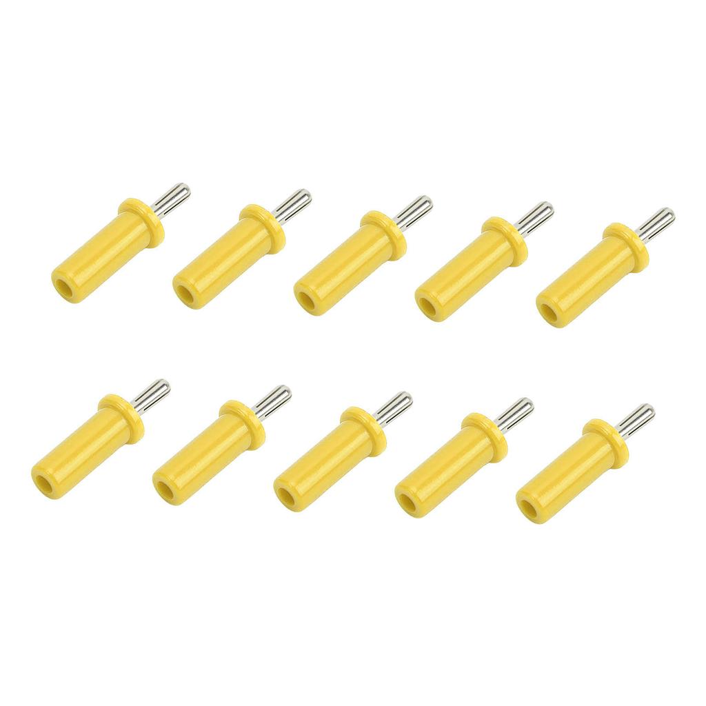 10pcs Banana Plug 4mm Cross Slot Gold Plated Brass Solder Type Connector for Speaker CableYellow