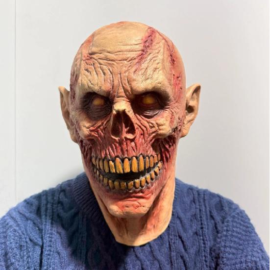Halloween yellow-eyed ghoul mask headgear funny costume party prop x35026