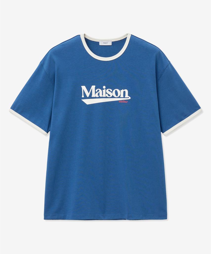 Tienjiti Maison Logo Ringer T-Shirt (Blue) Tnts5E212B2