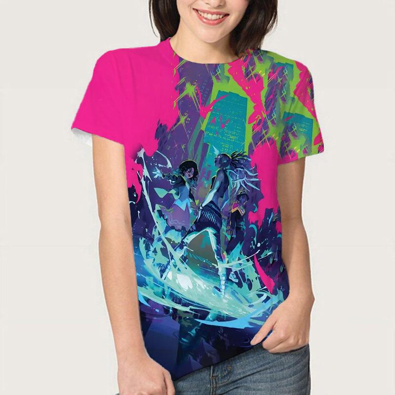 Letní KPop Lovci démonů Trička Huntrix Girl Kpop Tričko Jinu Zoey Rumi Mira Saja Kluci Cool Trička s krátkým rukávem Trička Topy