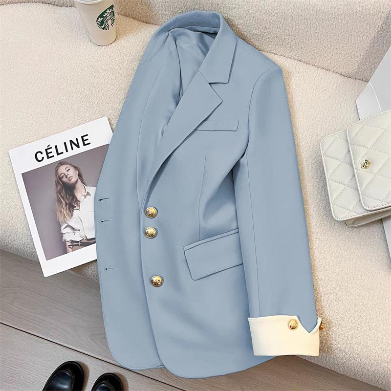 Spring/Autumn 2025 Korean-Style Loose Fashion Suit Jacket - Versatile Casual High-End Design