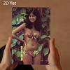 D Flat Pc Vintage Bikini Woman Metal Wall Art D Flat Tinplate Painting with Bikini Foliage Design PreDrilled Holes Ir