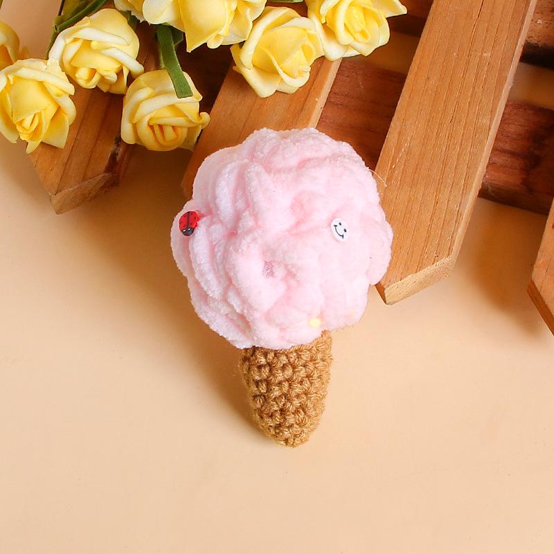 Charming Crochet Fruit Keychain: Persimmon & Strawberry Wool Pendants