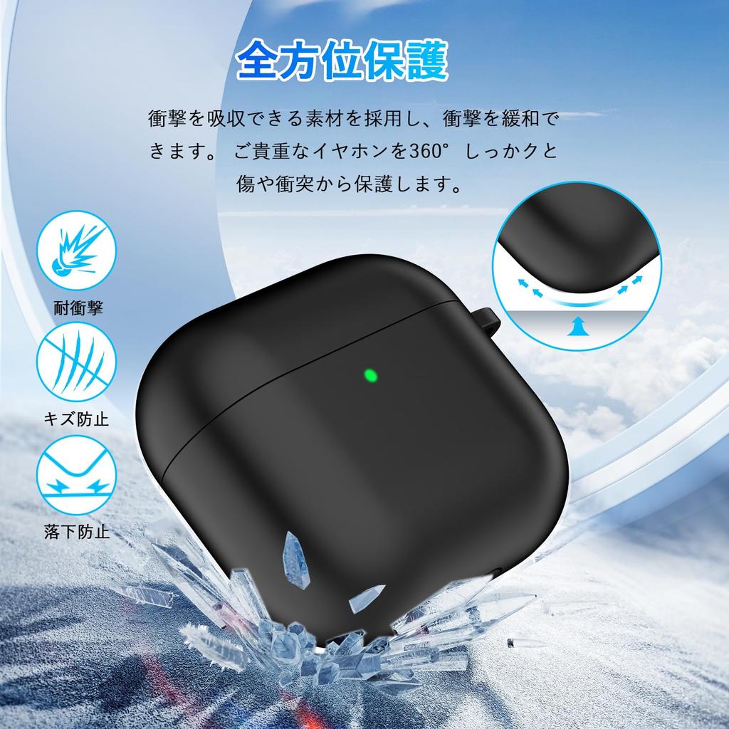 Seefox Airpods 4 Case in Airpods 4th Generation Silicone LED Can Be Worn and Airpods 4 Full Scratch Comes with Compatible with Protective Case
